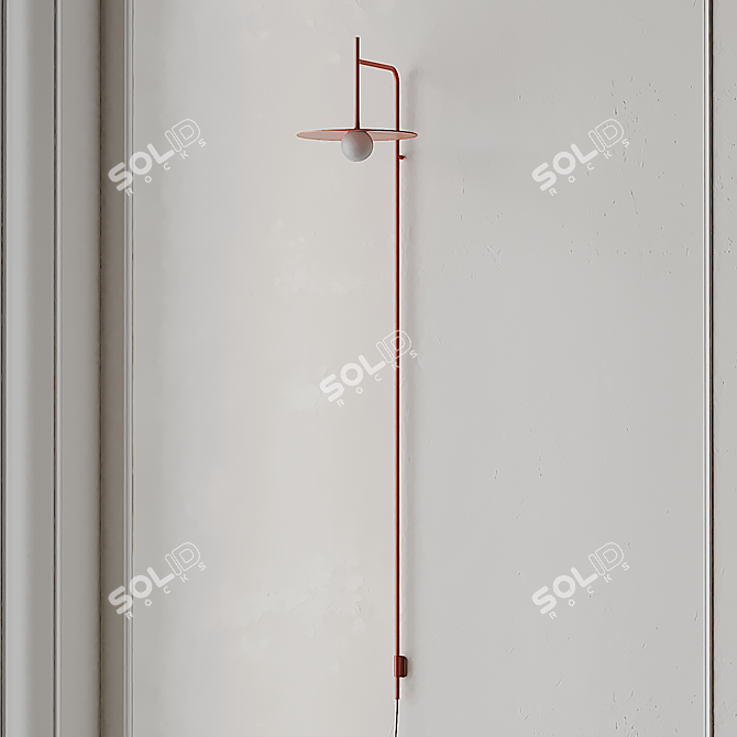 Sleek Steel Wall Sconce: TEMPO by Vibia 3D model image 3