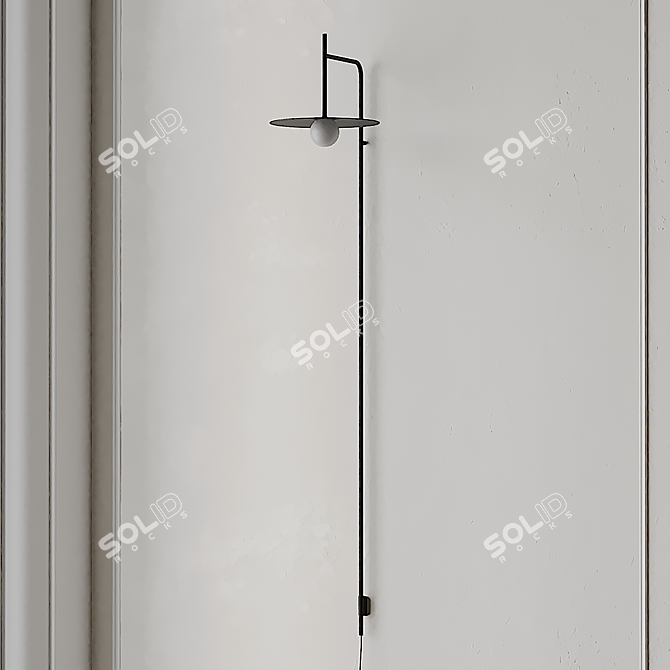 Sleek Steel Wall Sconce: TEMPO by Vibia 3D model image 4