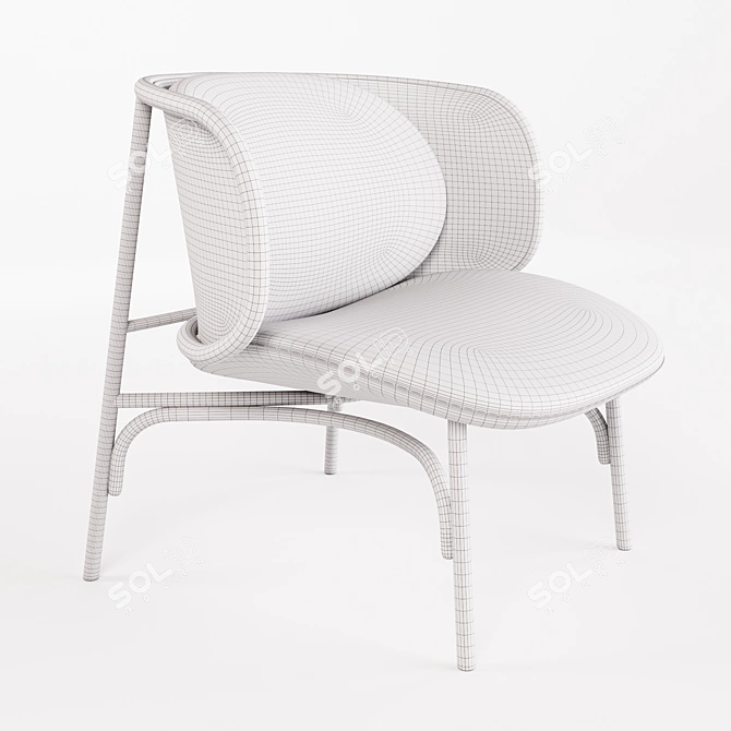 Suzenne Rattan Divani: Game-Ready Chair 3D model image 2