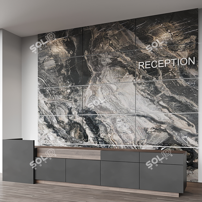 Modern  Reception Desk 3D model image 2