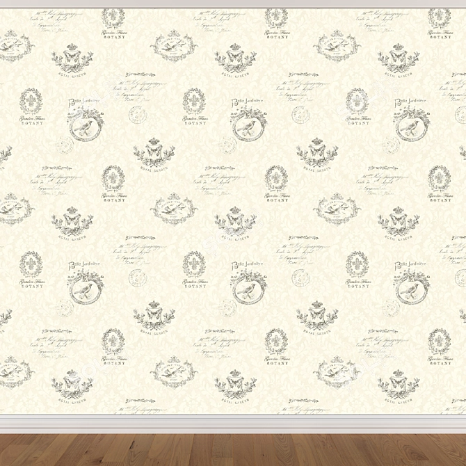 Seamless Wallpaper Set - 3 Colors 3D model image 2