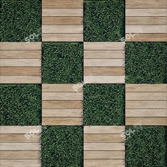 Elegant Decorative Floor Tile 3D model image 2