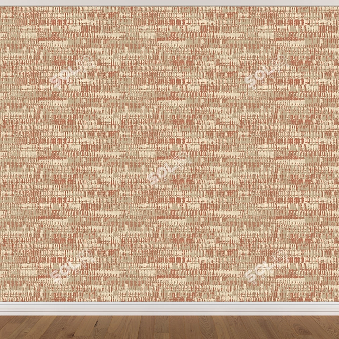 Seamless Wallpaper Set: 753 in 3 Colors 3D model image 2