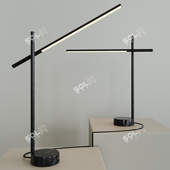  Sleek Grok TUBS Table Lamp 3D model image 1