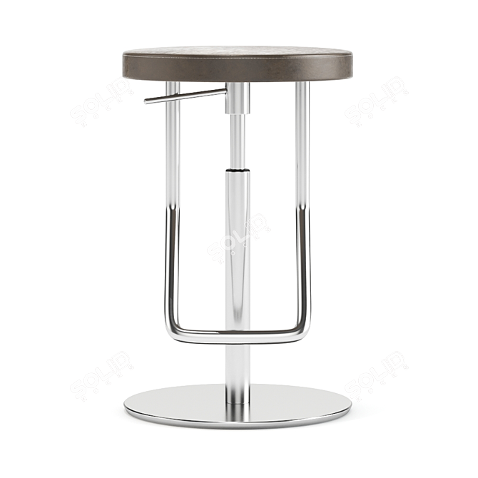 Height-Adjustable Thonet Stool: Stylish and Ergonomic 3D model image 3