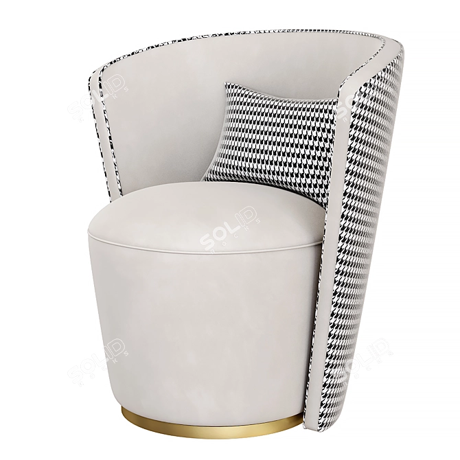 Elegant Manro Chair: 760x620x760mm 3D model image 1