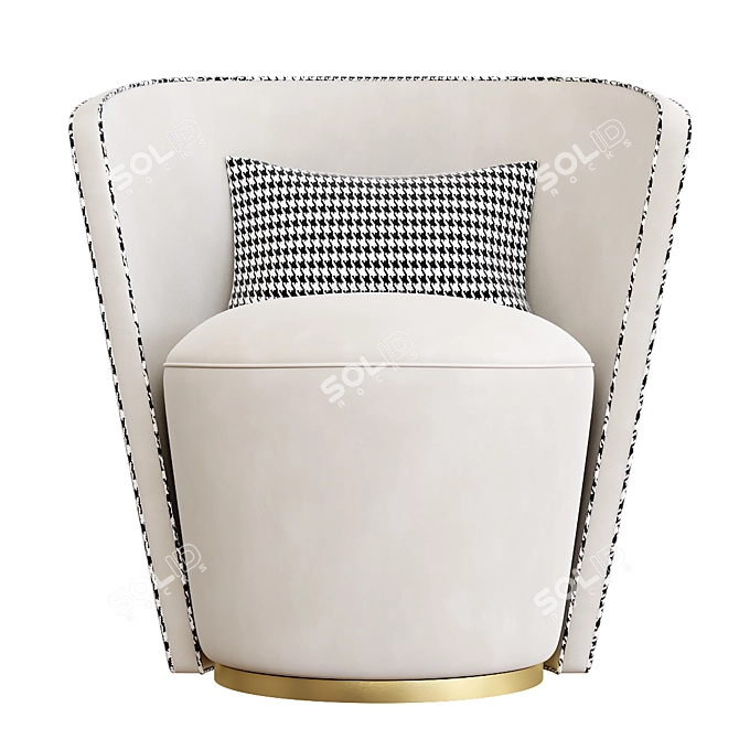 Elegant Manro Chair: 760x620x760mm 3D model image 2