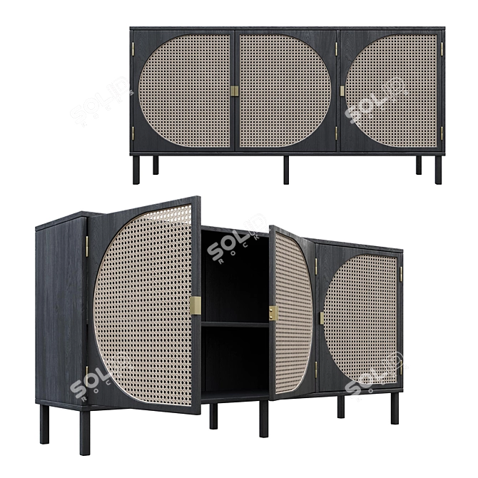 Retro Terra Webbing Dressoir 3D model image 2