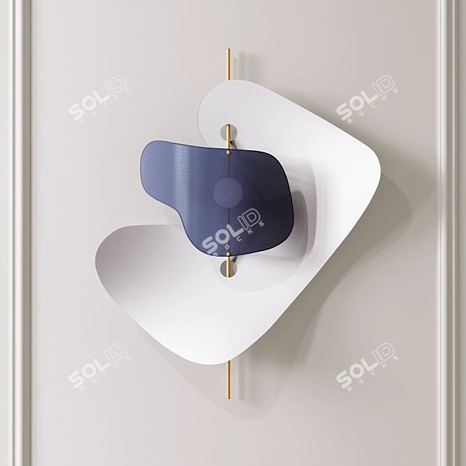 Sleek Wall Mounted Light Fixture 3D model image 1