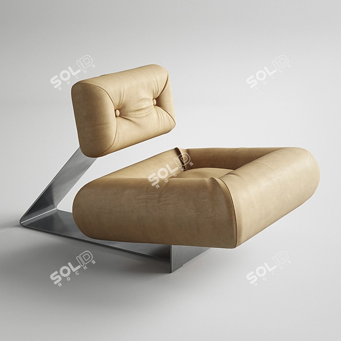 Title: Niemeyer Aran Lounge Chair 1975 3D model image 4