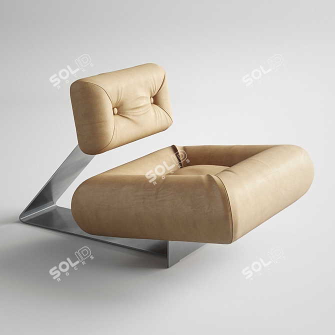 Title: Niemeyer Aran Lounge Chair 1975 3D model image 5
