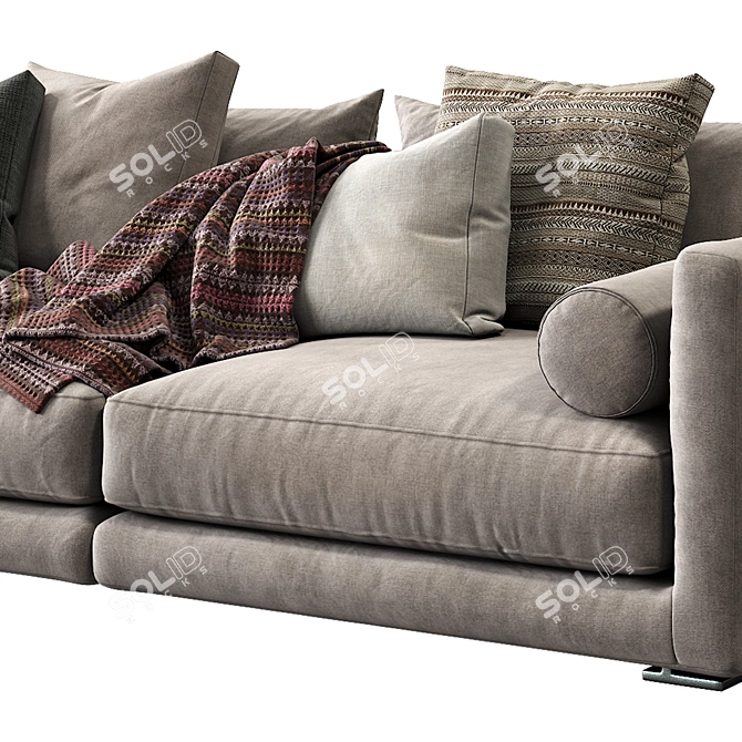 Modern Poliform Bristol Sofa 3D model image 2