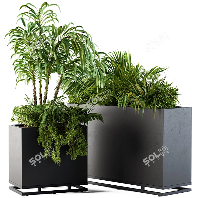 Metal Compact Plant Box 3D model image 1