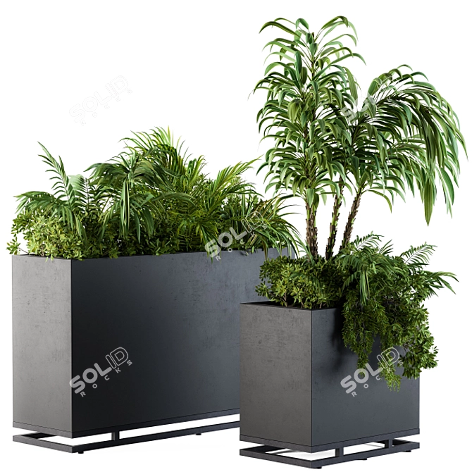 Metal Compact Plant Box 3D model image 2