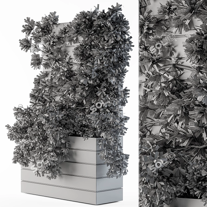 Lush Ivy Plants for Stylish Plant Boxes 3D model image 4