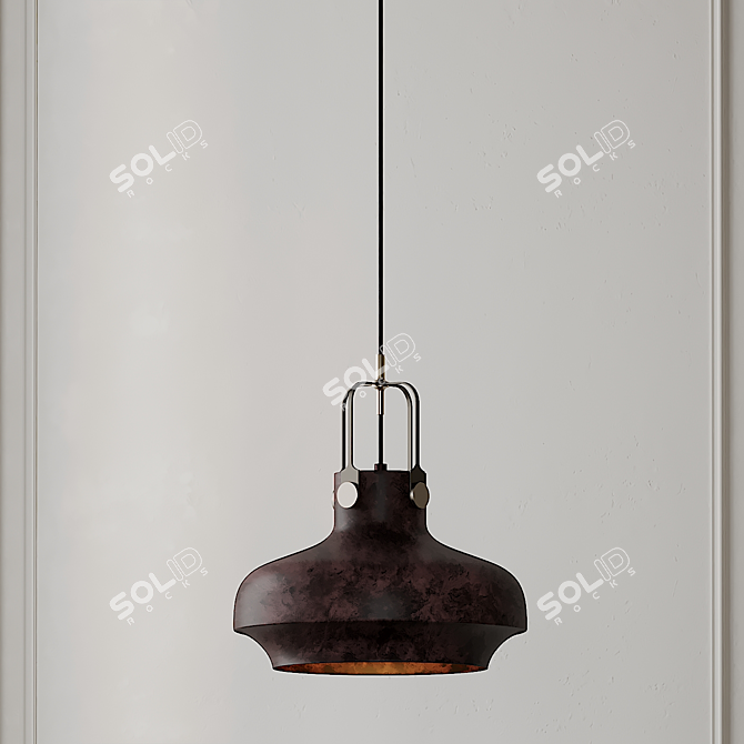Antique Bronze Yardley Mini Pendant 3D model image 2