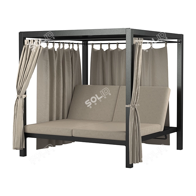 Relax & Unwind with Outdoor Curtains 3D model image 1