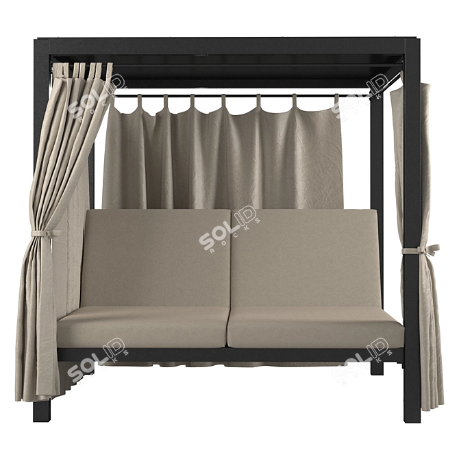 Relax & Unwind with Outdoor Curtains 3D model image 2