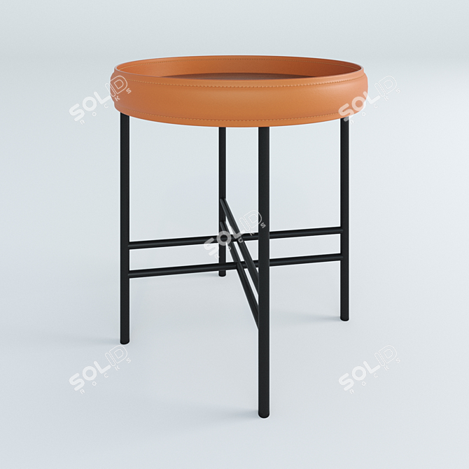 Elegant Walnut Coffee Table 3D model image 1