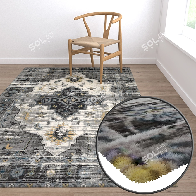 Luxury Carpets Set 914 3D model image 5