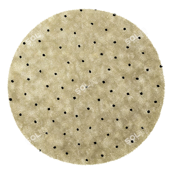 Cosy Circular Floor Mat 3D model image 2