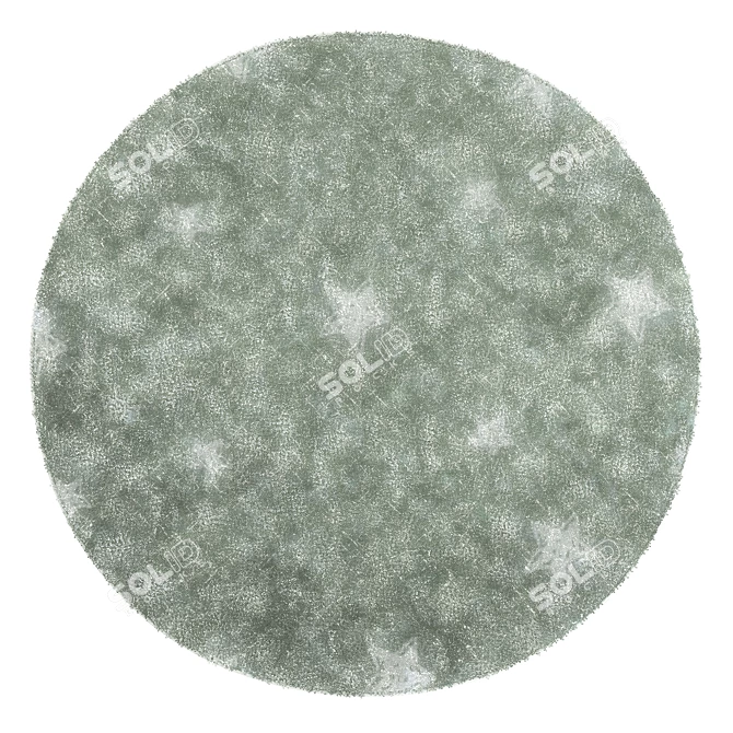 Elegant Round Rug 3D model image 2