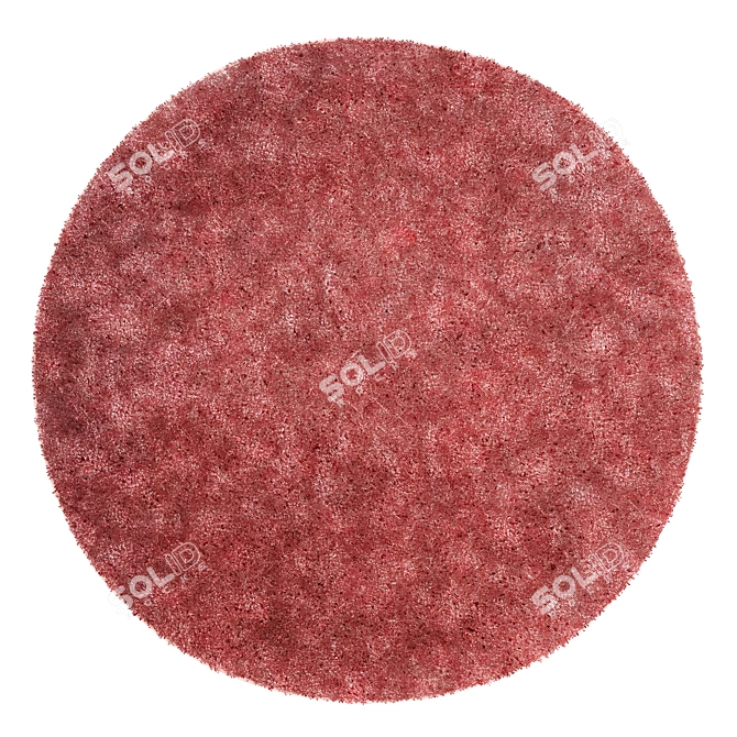 Elegant Round Rug in Beige 3D model image 2