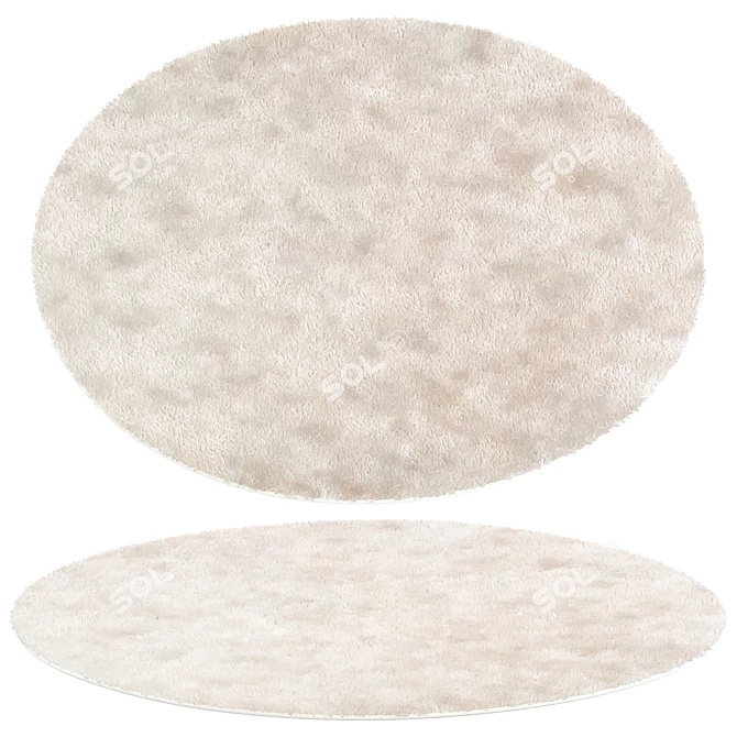 Modern Round Rug 08 3D model image 1