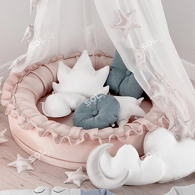 Cozy Nest and Toy Set 3D model image 2