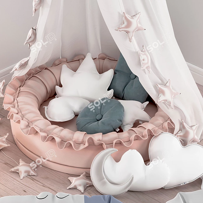 Cozy Nest and Toy Set 3D model image 6