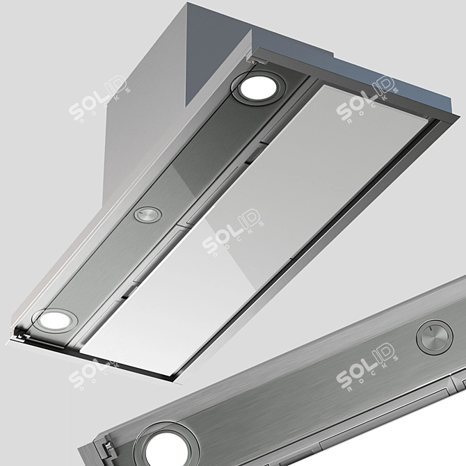 Elica Boxin Plus: Sleek Built-In Hood 3D model image 1