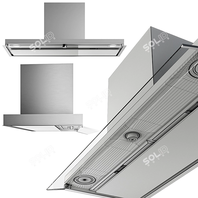 Elica Boxin Plus: Sleek Built-In Hood 3D model image 5