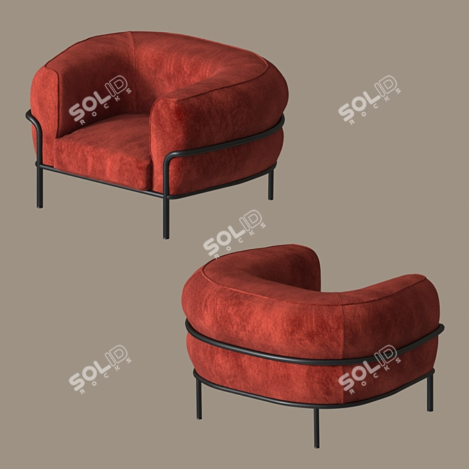 Elegant Gallotti & Radice Chair: Sophie 3D model image 3