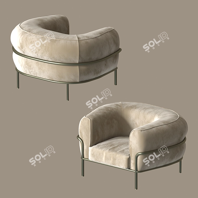 Elegant Gallotti & Radice Chair: Sophie 3D model image 4