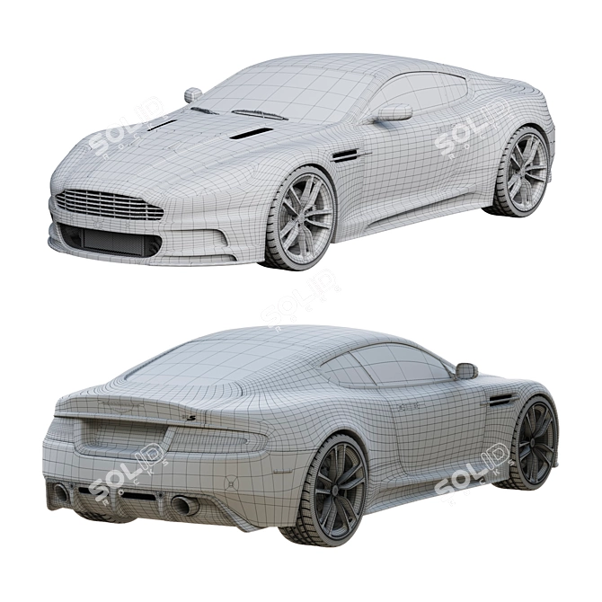 Luxurious Aston Martin DBS I 3D model image 5