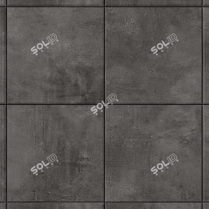 BLACK ARES Concrete Wall Tiles 3D model image 2