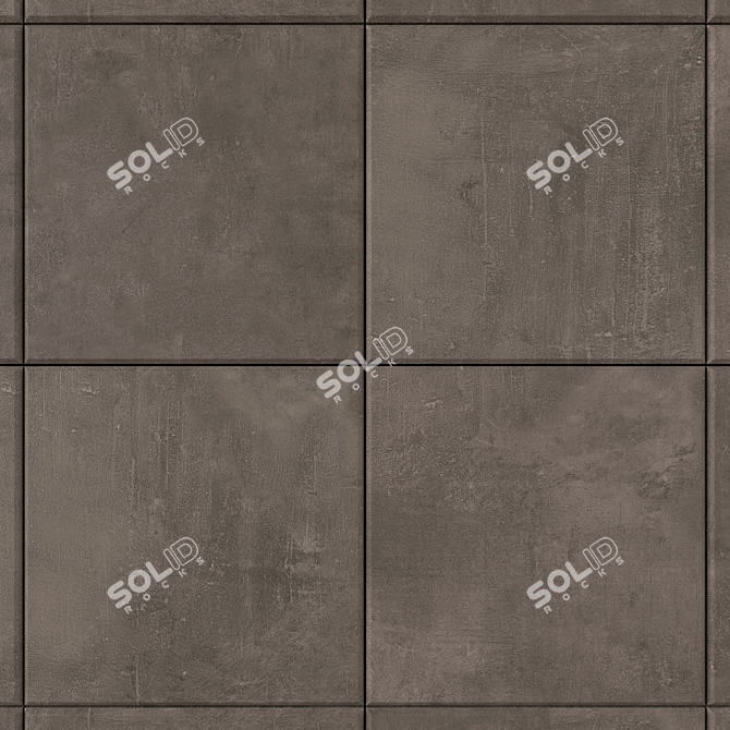 Ares Brown Concrete Wall Tiles 3D model image 2