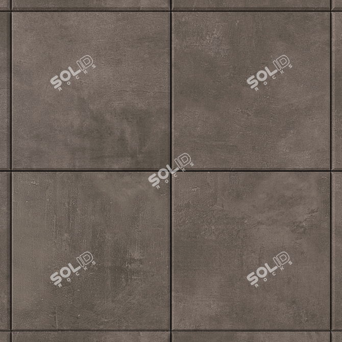 Ares Brown Concrete Wall Tiles 3D model image 2