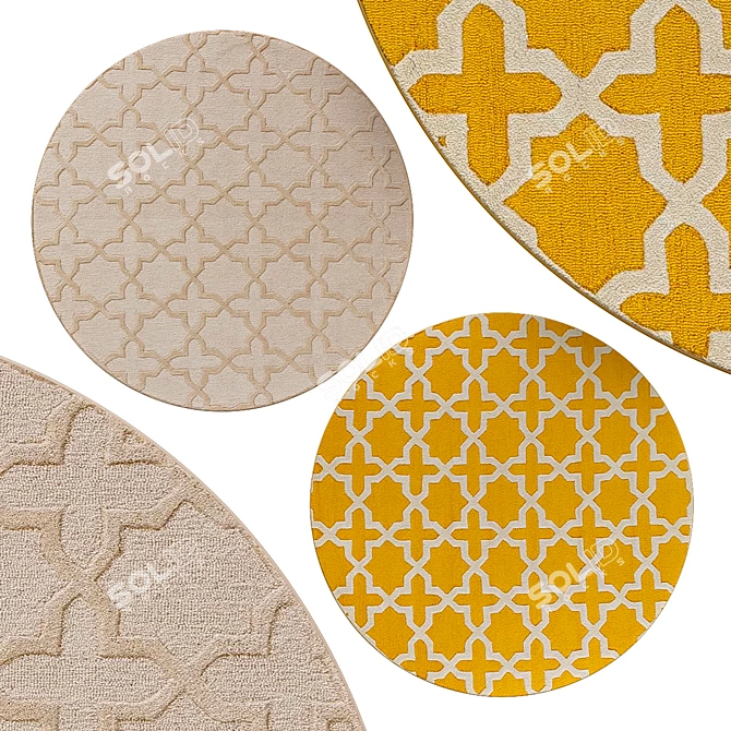 Elegant Circle Rugs | No. 019 3D model image 1