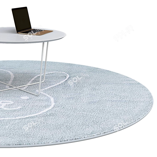 Elegant Round Rugs | No. 020 3D model image 2