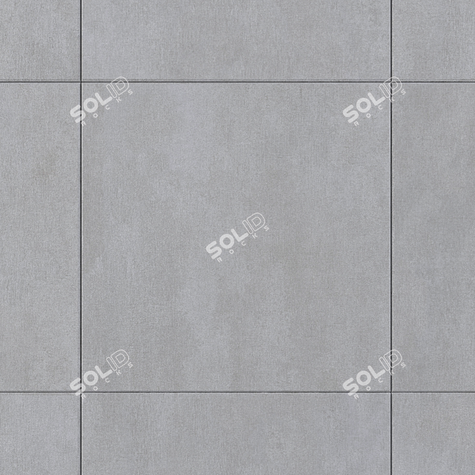 Savoy Gray Concrete Wall Tiles: Modern Multi-Texture Collection 3D model image 2