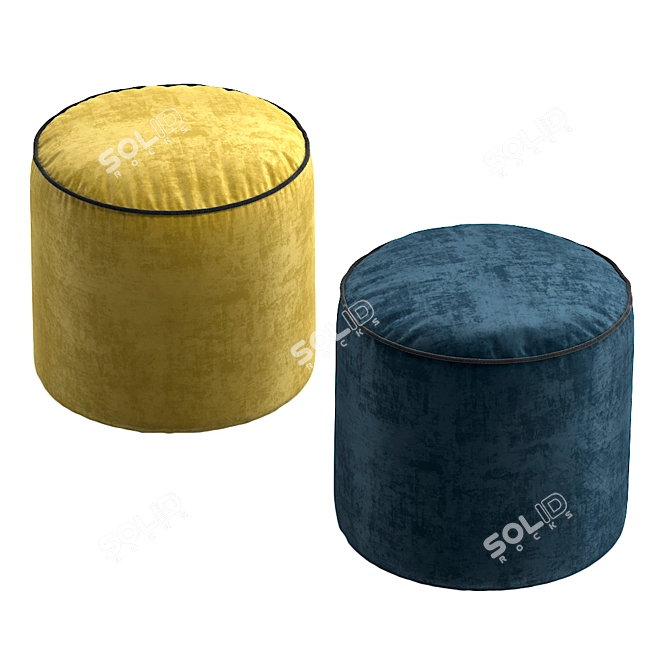 Cozy Ottoman for Ultimate Relaxation 3D model image 1