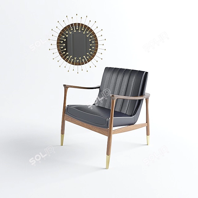 Essential Home Hudson Armchair: Art Deco Style 3D model image 1