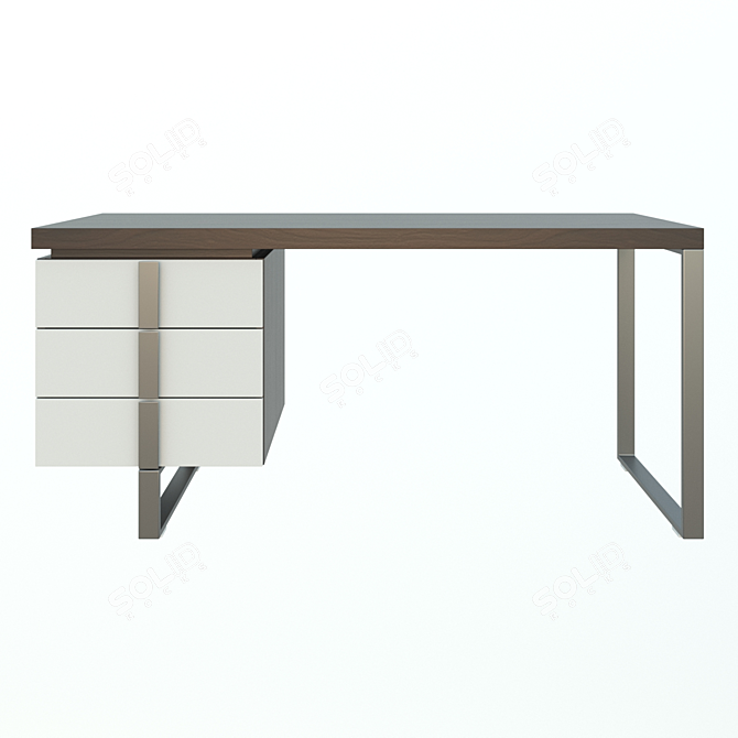 Angel Cerda Writing Desk with Three Drawers 3D model image 1