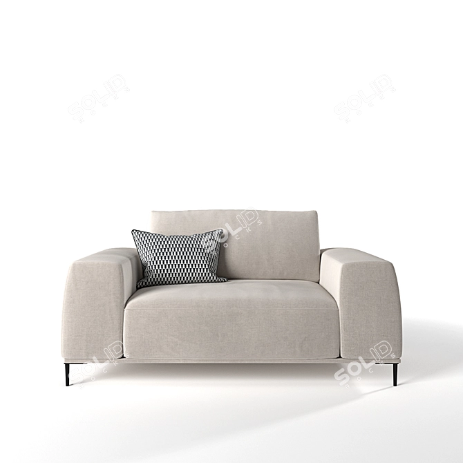 Elegant Morado Loveseat: Exquisite Eichholtz 3D model image 2