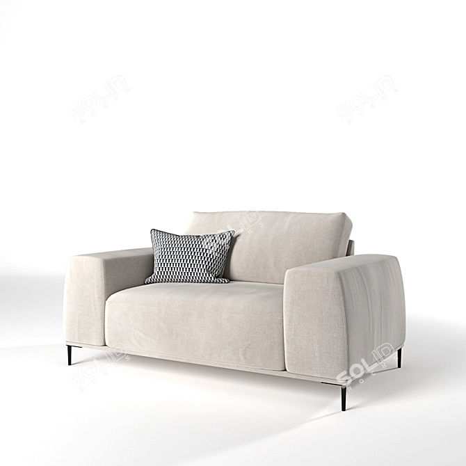 Elegant Morado Loveseat: Exquisite Eichholtz 3D model image 4