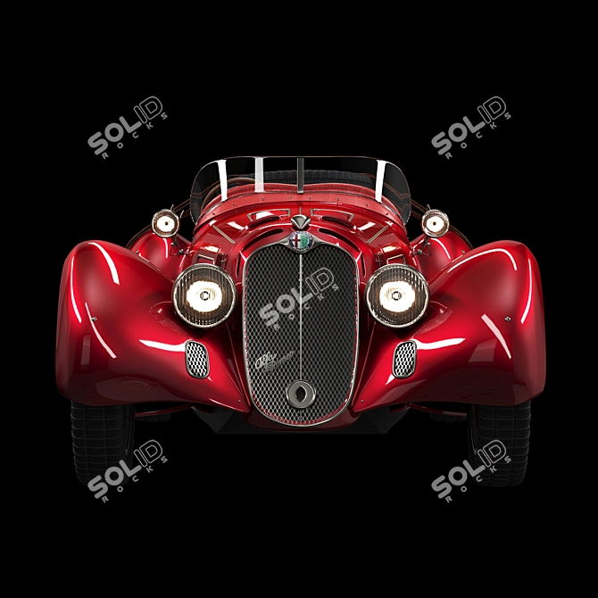 Vintage Alfa Romeo Roadster 3D model image 1