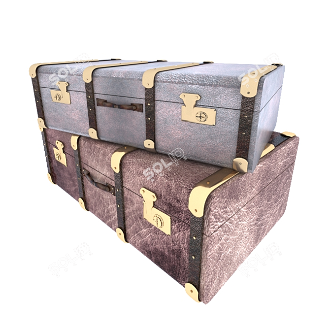Leather Travel Bags 3D model image 5