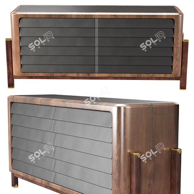 Modern Wood Brando Sideboard 3D model image 1