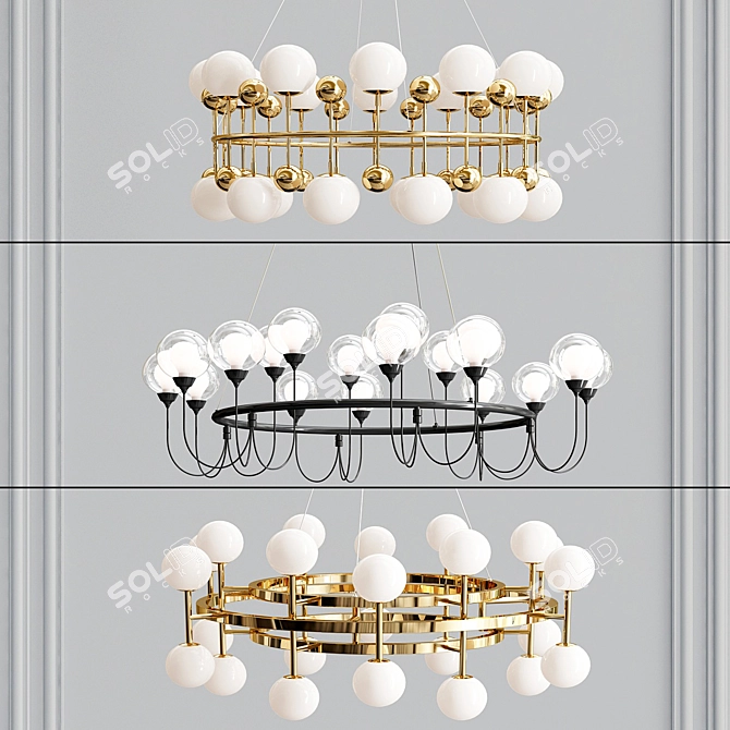 Bremen Glass Chandelier  Elegant Lighting Solution

Milk Bubble Ring Chandelier  Stylish and Modern

Asmund Metal and Glass Chandelier  3D model image 5